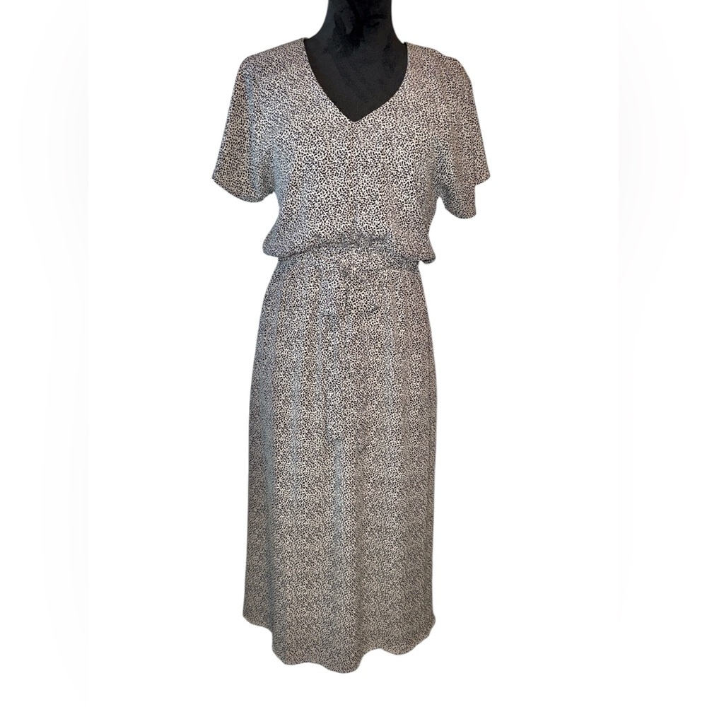 Sienna Sky Leopard Print Lined Midi Dress With Pockets, Size Small, NWOT